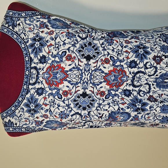 Max Studio Red, White & Blue Sleeveless Dress Size Large - Picture 2 of 7